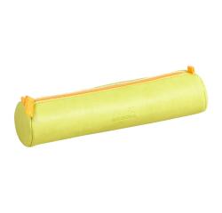 Rhodiarama trousse ronde simili cuir italien 5x21,5 cm - Anis