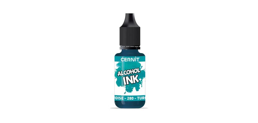 Cernit encre à l'alcool 20 ml bleu Turquoise - Bleu turquoise