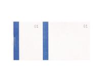 Bloc vendeur à bande couleur 100 feuillets double numérotage - 6 ,6 x 13,5 cm