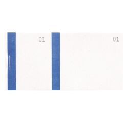Bloc vendeur à bande couleur 100 feuillets double numérotage - 6 ,6 x 13,5 cm