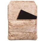 CÉLESTE CUIR Pochette à rabat 26x18 cm Lazer Or