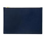 Pochette multifonction en cuir, grand modèle - Bleu marine