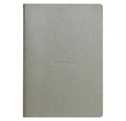 Rhodiarama piqûre textile A5 64p dot papier ivoire 90g - Argent