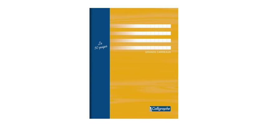 Cahier d'essai piqué 7000 17x22 cm 48 pages grands carreaux 56 g - Assortis