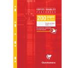 Copies doubles sous étui A4 200 pages perforées grands carreaux