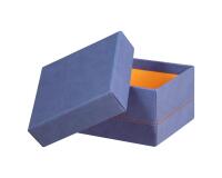 Rhodiarama set 5 boîtes gigognes simili cuir italien 44x34x16 cm - Saphir