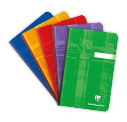 Carnet brochure dos toilé 11x17 cm 192 pages petits carreaux - Assortis