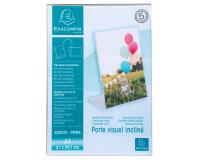 Soporte folletos - Inclinado - A4 - 210x83x305 mm - Cristal