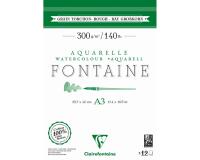 Fontaine bloc collé 2 côtés 12F A3 300g grain torchon