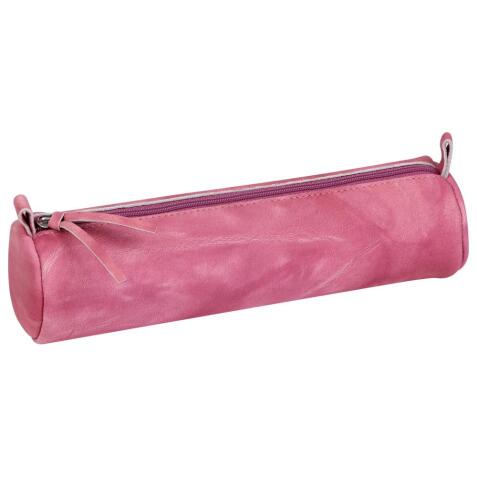 TIE&DYE Trousse ronde Ø5,5x22 cm, rose violine - Rose violine