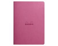 Rhodiarama piqûre textile A5 64p ligné papier ivoire 90g - Lilas