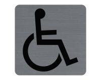 Sign adhesive aluminium effect Number 0 2.5x4.4 cm - Grey