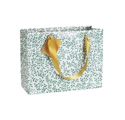 Premium Emeraude, sac shop. 32x13x24,5cm - Vert