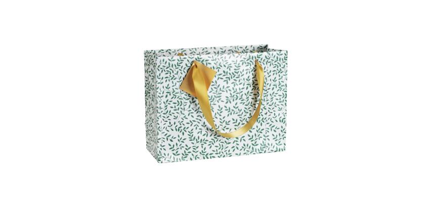 Premium Emeraude, sac shop. 32x13x24,5cm - Vert