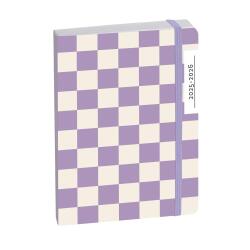 Agenda Forum Damier 12 x 17 cm Journalier Août 2025 à Juillet 2026 - Lilas