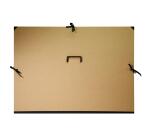 Carton à dessin Kraft 3 cordons 67x94cm avec poignée - Brun