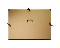 Carton à dessin Kraft 3 cordons 67x94cm avec poignée - Brun