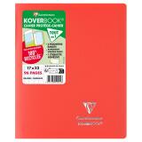 Cahier piqué Koverbook 17x22 cm 96 pages grands carreaux couverture polypropylène opaque 100% recyclé