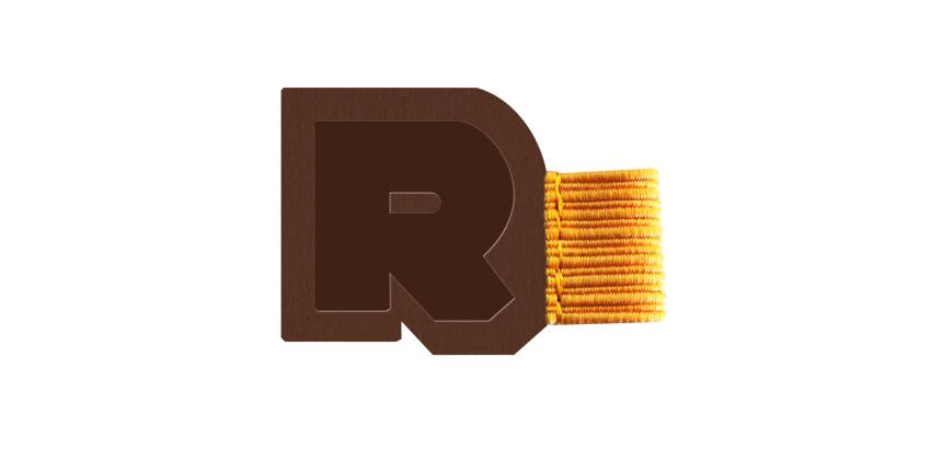 Rhodiarama porte-stylo autoadhésif 4x3 cm pour blocs carnets et agendas - Bronze