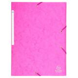 Chemise à élastiques Maxi capacity carte lustrée 425gm2 - A4 - Rose
