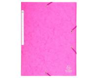 Chemise à élastiques Maxi capacity carte lustrée 425gm2 - A4 - Rose