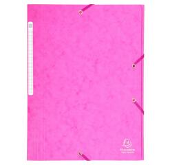 Chemise à élastiques Maxi capacity carte lustrée 425gm2 - A4 - Rose