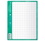 Cahier Magique couverture ardoise double-face effaçable piqué 17x22cm 48 pages quadrillé 10 x 10 + Marge - Vert émeraude