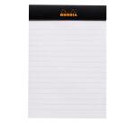 Bloc agrafé Rhodia N°13 10,5x14,8 cm 80 feuillets ligné 80g - Noir