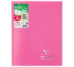Cahier piqué Koverbook 24x32 cm 96 pages grands carreaux couverture polypropylène opaque 100% recyclé - Assortis