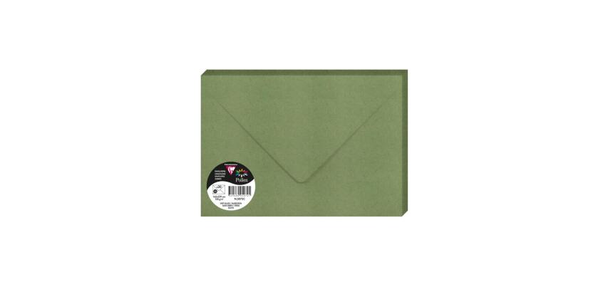 Paquet de 20 enveloppes Pollen C5 162x229 120g/m2 - Vert sauge