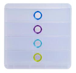Cassettiera Pop-Box 4 cassetti Chromaline - Colori assortiti
