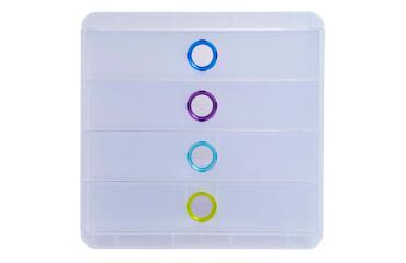 Cassettiera Pop-Box 4 cassetti Chromaline - Colori assortiti