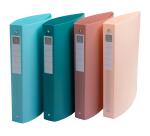 Classeur semi-rigide 4 anneaux PP recyclé Skandi - Couleurs assorties