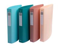 Skandi semi rigid, 4 ring recycled PP binder - Assorted colours