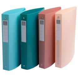 Skandi semi rigid, 4 ring recycled PP binder - Assorted colours