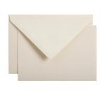 Ensemble Velin pur coton 10 cartes + 10 enveloppes C6, sous sachet - Crème