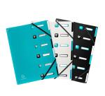 Trieur extensible 6 positions PP recyclé Titane - Couleurs assorties