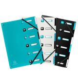 Trieur extensible 6 positions PP recyclé Titane - Couleurs assorties