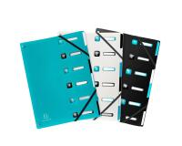 Trieur extensible 6 positions PP recyclé Titane - Couleurs assorties