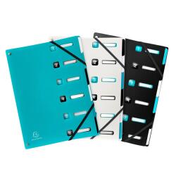Trieur extensible 6 positions PP recyclé Titane - Couleurs assorties