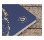 Carnet piqué FOREVER PREMIUM 100% recyclé A5 96 pages ligné papier recyclé blanc 90 g - Bleu cobalt