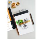 Rhodia Touch Mixed Media Pad, papier Paint'On extra-blanc 250g - A4 portrait, 20 feuillets - Noir
