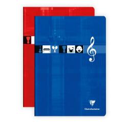 Cahier Musique & Chant piqué A4 48 pages grands carreaux Couleur aléatoire - Assortis