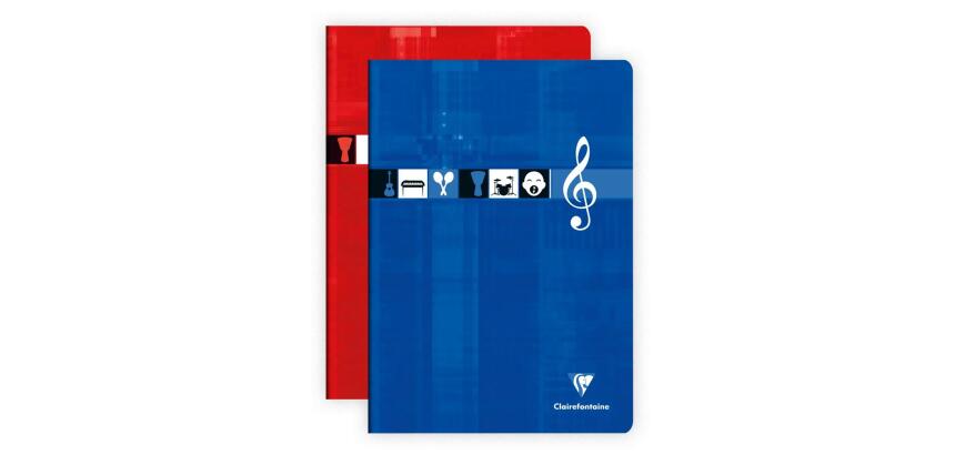 Cahier Musique & Chant piqué A4 48 pages grands carreaux Couleur aléatoire - Assortis