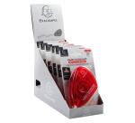 Adhesivo reposicionable de doble cara (expositor de 6) 10x7 cm - Rollo de 15 m - Frambuesa