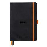 Rhodiarama Goalbook souple A5 240 pages petits carreaux 5x5 papier ivoire 90g - Noir