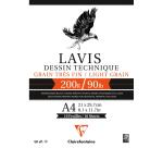 Lavis Technique bloc collé 10F A4 200g