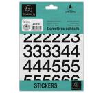 Pochette de chiffres adhésifs noirs 0-9 30 mm - Noir