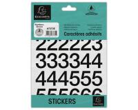 Exacompta, Packung mit selbstklebenden, schwarzen Zahlen 0-9 30 mm - Schwarz