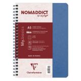 Clairefontaine Nomaddict Notebook - A5 - Lined - 50 Sheets - 90gsm ? Wirebound - Blue
